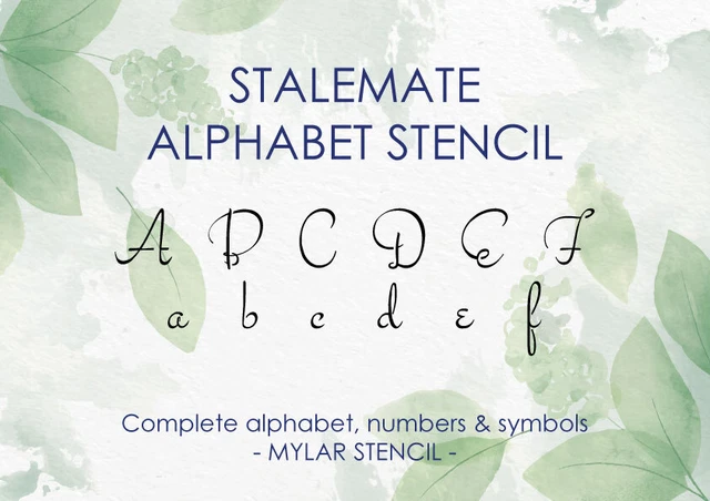 ALPHABET LETTER STENCIL cut from Mylar complete alphabet numbers and ...