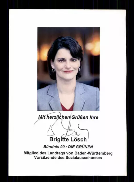 Brigitte Lösch Autogrammkarte Original Signiert # BC 94731
