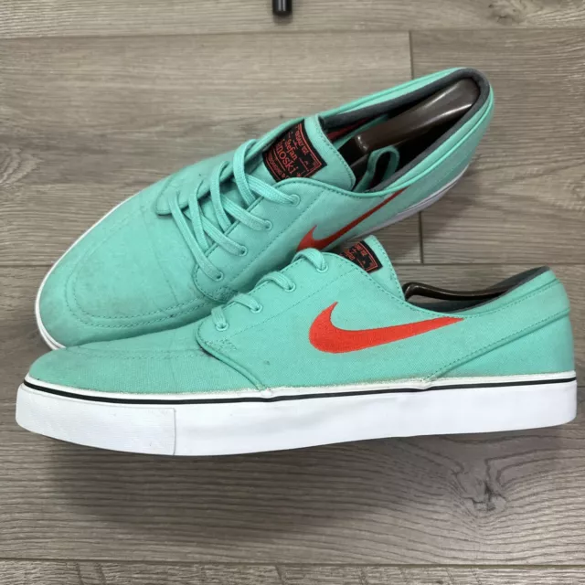 Nike SB Zoom Stefan Janoski Mens Teal Green Skateboarding Sneakers Shoes Size 13