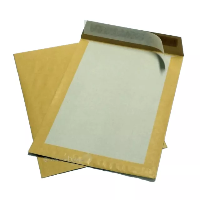 10 Enveloppes/pochettes B4 kraft à dos carton 250x353mm