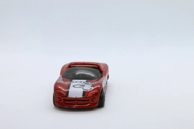 1992 Hot Wheels DODGE VIPER TEAM #4 rot Druckguss 1:64 Jubiläum B-Day lose 2