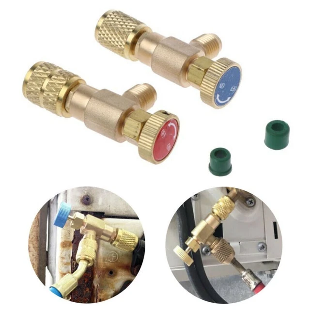 Durable Copper For R22R410A Safety Valve Adapter 14 for AC System Maintenance