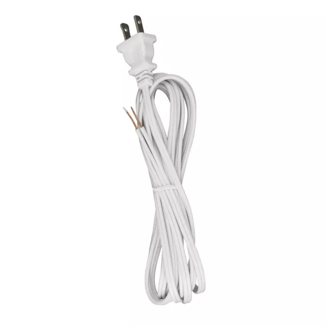 10 Ft Cord Set 18/2 SPT-1 105C White Molded Polarized Plug - SATCO-90-2460