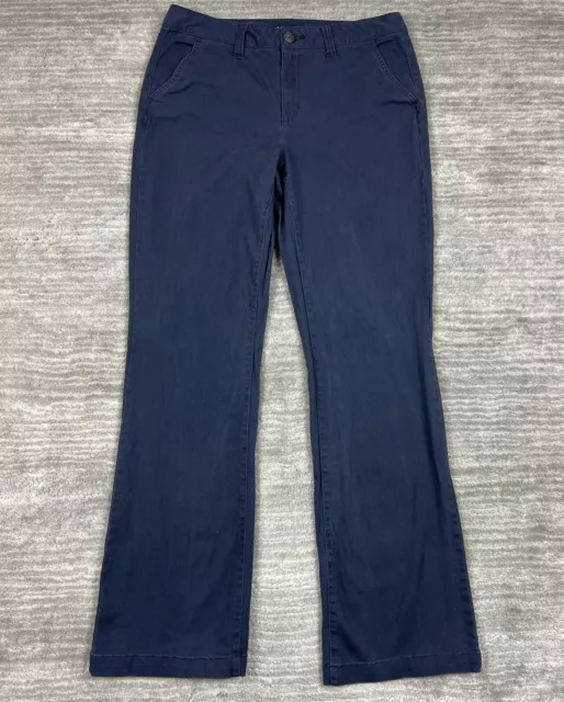Aeropostale Pants Womens 10 Blue Flared Chino Flat Front Stretch