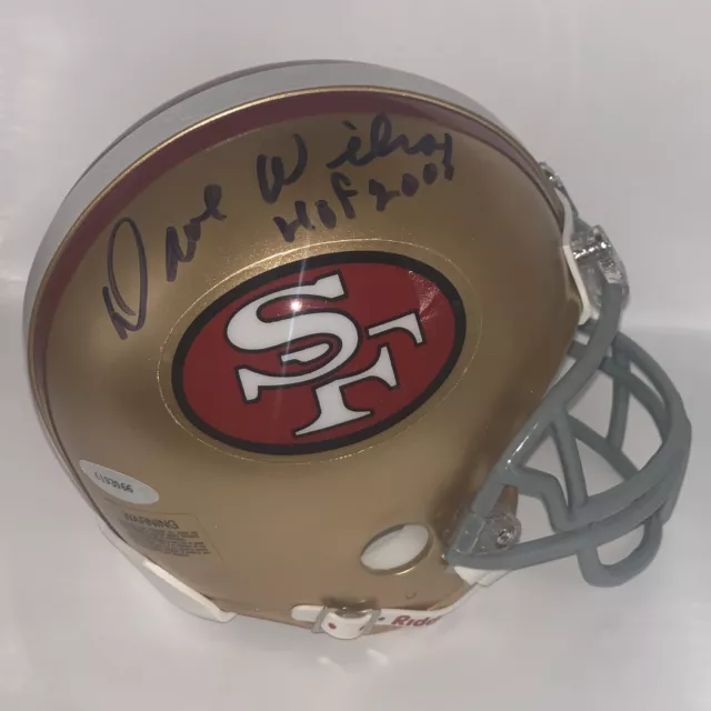 DAVE WILCOX "HOF 2001" Autographed San Francisco 49ers Mini Helmet Tristar ✍🏻