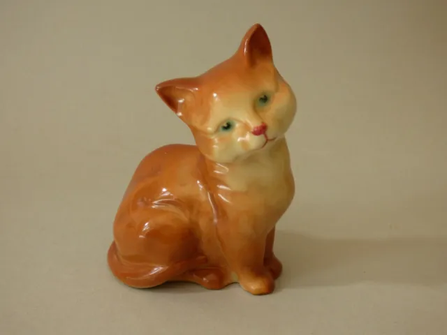 L@@K Cute Collectable Royal Doulton Beswick Ginger Cat Kitten #1436 Free Uk P+P