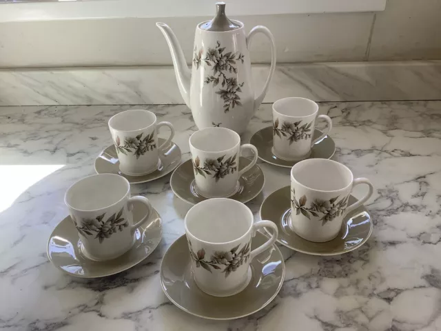 Vintage Royal Adderley "Arcadia" Coffee set - Fine Bone china - England