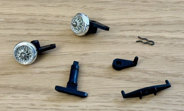 Pièces JOUEF Pour Circuit Voiture Alpine 3000 - 2 Jantes Avant + 1 Guide - Occasion