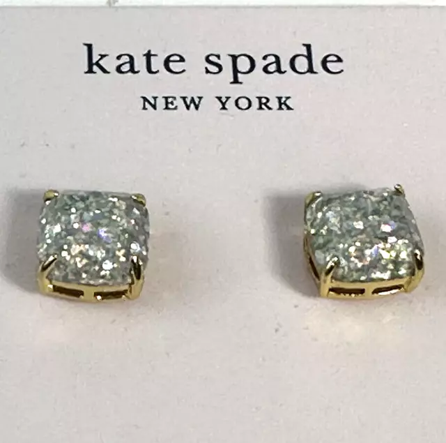 Kate Spade New York Mini Small Square Studs Earrings Opal