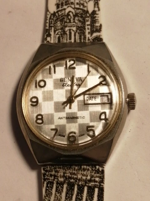 Montre Vintage Homme ELECTRA 2001 Plaqué Or - Fonctionne, Occasion