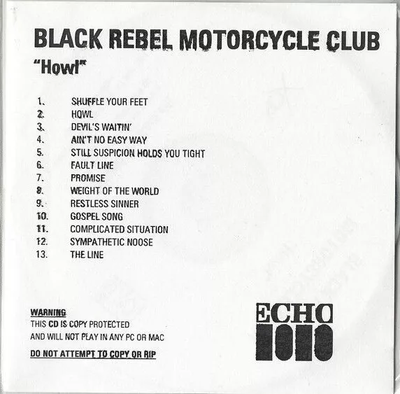 Black Rebel Motorcycle Club - Howl (CDR Promo 2005)