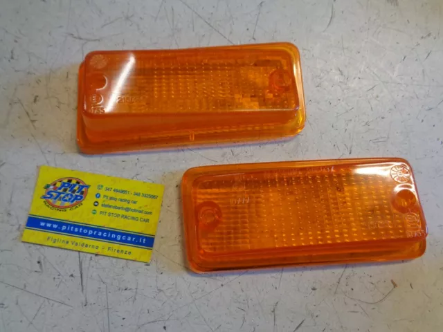 Coppia Plastiche Fanalini Frecce Fiat 126 - Arancioni - Nuove