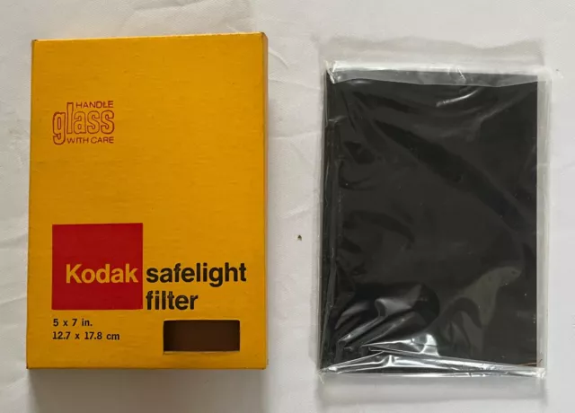 Filtro de luz de seguridad Kodak 5x7" ~ No.0A (Cat 152 1376) - Nuevo en caja