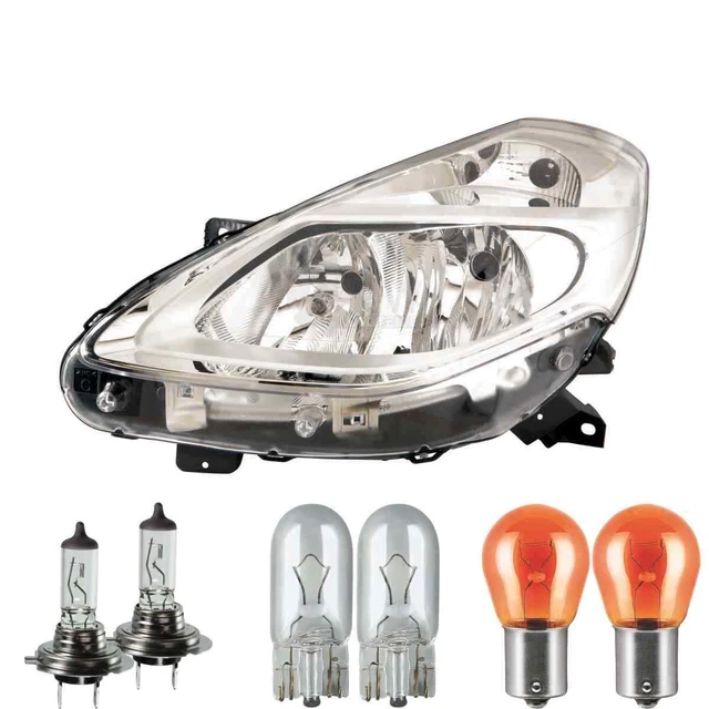 Jeu De Phares Pour Renault Clio BB/CB - Phare Gauche H7/H1 Noir - Avec Clignotant - Réglage électrique - Modèles 2001-2005 - 4