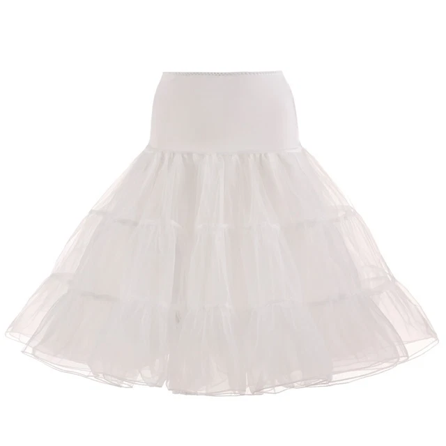 Ivory 26" Swing Skirts Tutu Underskirt Petticoat Wedding Rockabilly Fancy Dress