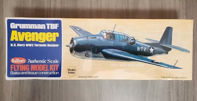 Guillows #509 Grumman TBF Avenger - Balsa airplane kit, 16.5" wingspan - NEW