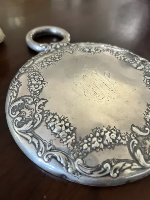 Antique Sterling Silver Vanity set Mirror, Brush, button hook, file british 2
