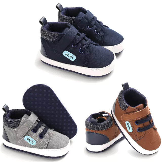 Newborn Baby Boy Girl Sneakers Pram Shoes Toddler Infant Pre Walker Trainers UK