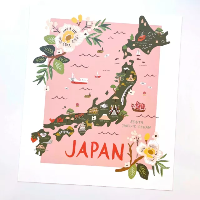 Rifle Paper Co. JAPAN Art Print 11" x 12.5" - World Traveler Collection