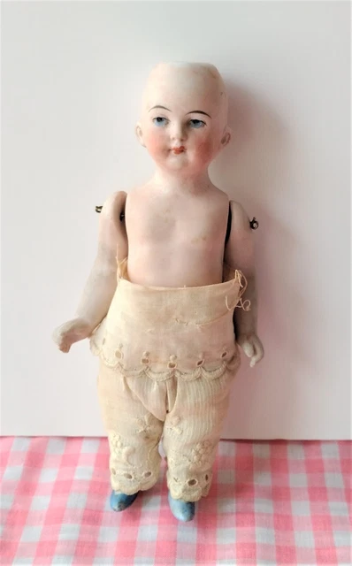 Antique All Bisque Jointed Display Doll 511-4 Germany Mini 6" Unique