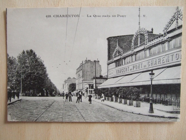 Cpa Charenton (94) Le Quai Pres Du Port. Concert Du Pont De Charenton. Animee