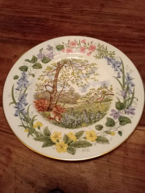 Coalport Fine Bone China Woodland Seasons 'Spring Stroll' Floral Plate