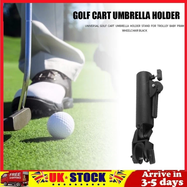 Universal Golf Cart Umbrella Holder Stand for Trolley Baby Pram Wheelchair Black