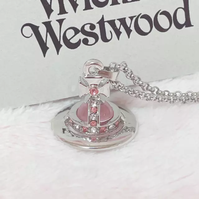VIVIENNE WESTWOOD TINY Orb Necklace Pink $144.15 - PicClick