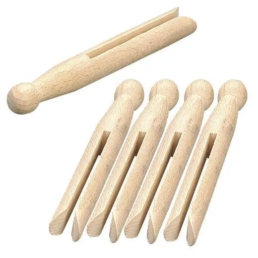Knorr Prandell 110mm Beech Wood Dolly Clothes Pegs 5pcs