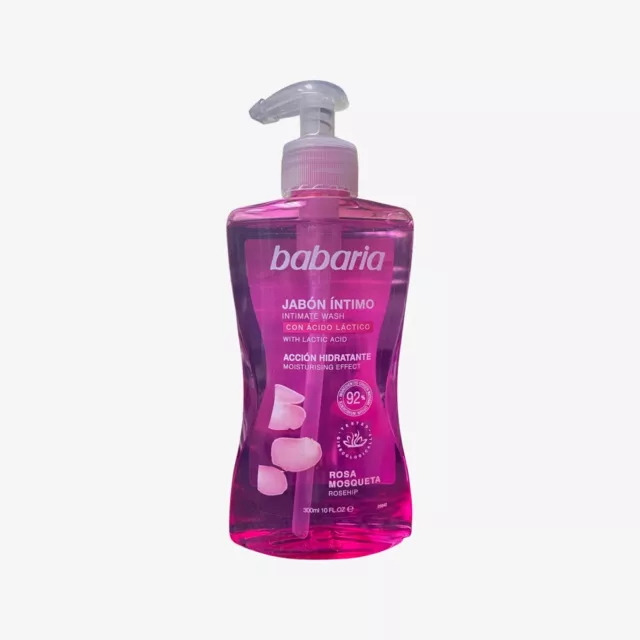 BABARIA JABON INTIMO DE ROSA MOSQUETA CON ACIDO LACTICO 300ml/10fl.oz