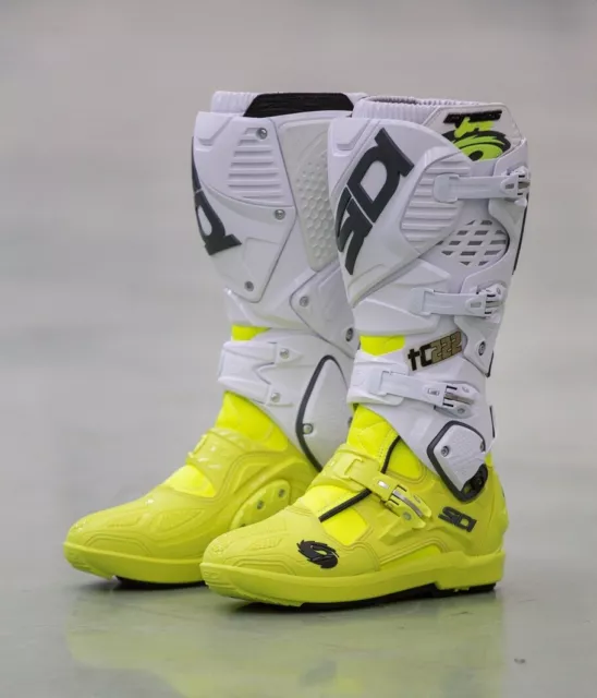 44 10 Stivali Sidi Crossfire 3SRS Tony Cairoli TC222 Giallo Bianco