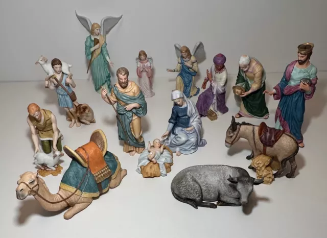 15 Piece Set - 1991 Lenox Renaissance Nativity Scene