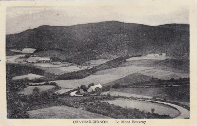 Carte postale ancienne NIEVRE CHATEAU-CHINON le Mont Beuvray timbrée