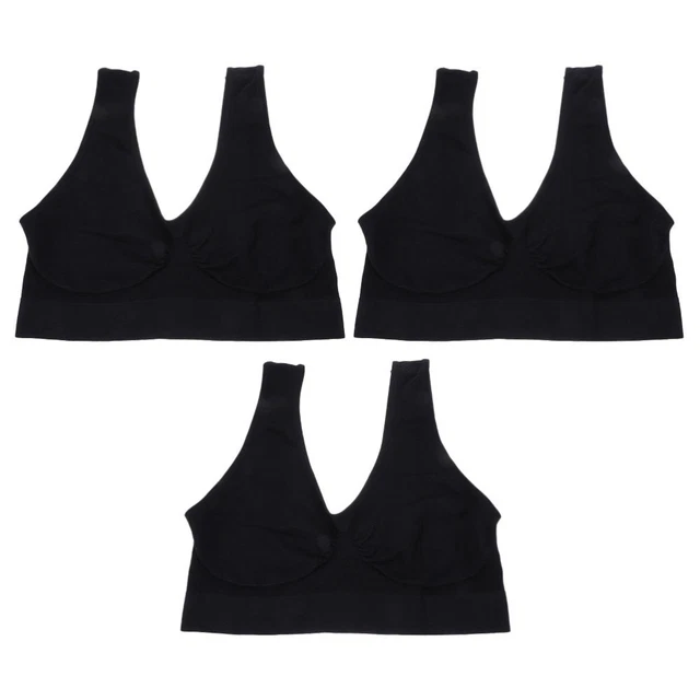 3 pz reggiseni sportivi da donna wireless reggiseni fitness traspiranti biancheria intima sportiva