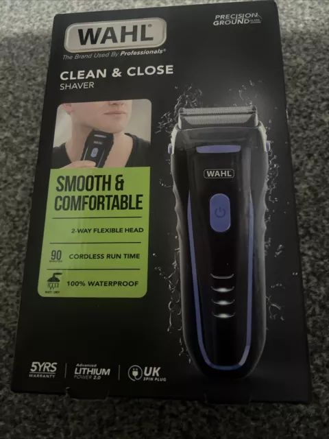 Wahl Cordless Clean & Close Wet/Dry Electric Shaver Waterproof & Rechargeable