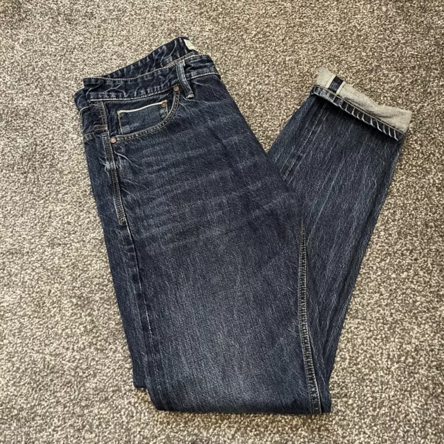 Next Men’s American Classic Selvedge Denim Jeans Waist 34 XL Slim Fit Tapered