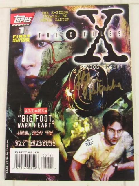 X-Files Comics Digest #1 Dec. 1995 Topps Comics Signed by Stephan Petrucha