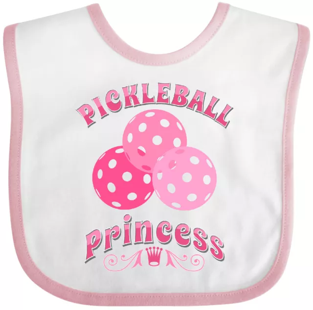 Inktastic Pickleball Princess Cute Baby Bib Ball Sport Hobby Apparel Retirement