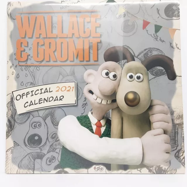 Wallace and Gromit Official Square Wall Hanging Calendar - New & Sealed - 2021