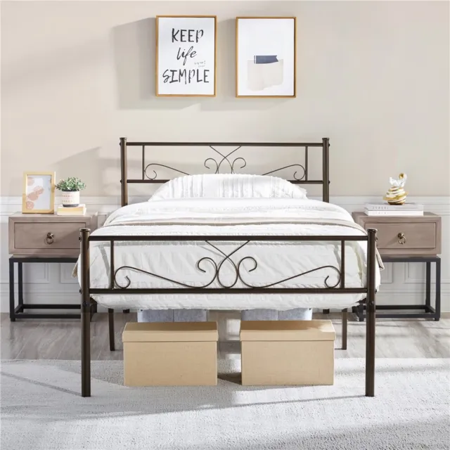 Twin/Full/Queen/King Size Bed frames Platform Bed Metal Bed Frame for Bedrooms