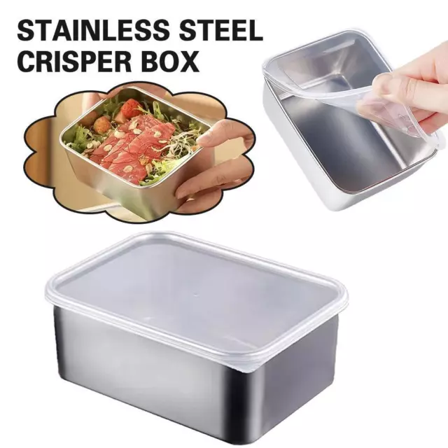 Scatola per alimenti frigorifero in acciaio inox con Picnic Bo α1 preparazione coperchio B8C2