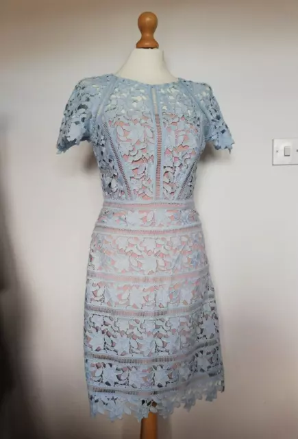 Reiss Orchid Pale Blue Lace Dress, UK8/ EUR36/ US4. RRP £245