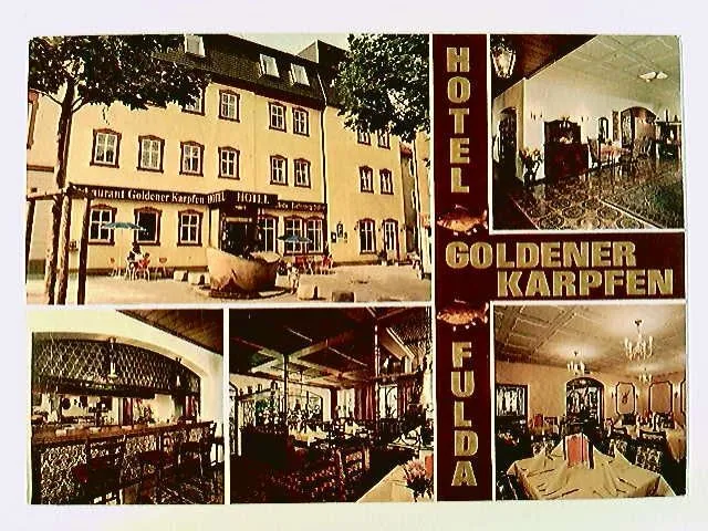 Fulda, Hotel Goldener Karpfen, 5 Ansichten, AK, gelaufen ca. 1980