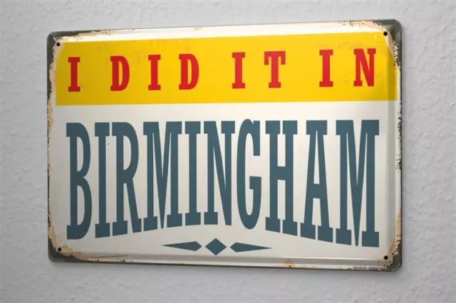 Blechschild Retro Metropole Birmingham England