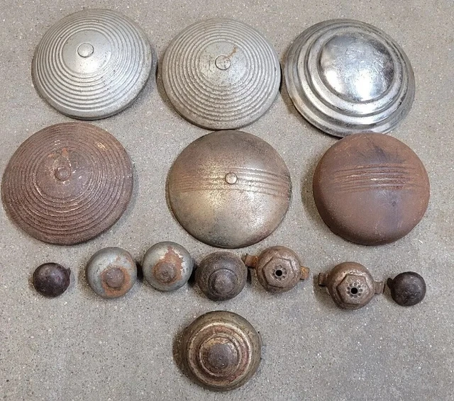 14 VINTAGE HUBCAPS, Pedal Car/Wagon/Tricycle Wheel Hub Caps Various
