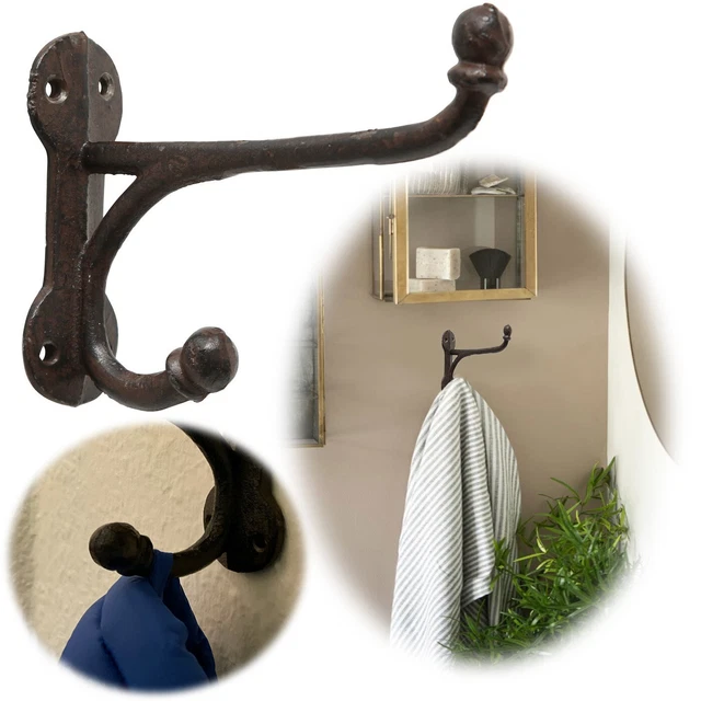 IMIKEYA 2x Vintage Wandhaken Rose - Goldene Garderobenhaken Für Kleider, Hüte & Handtücher