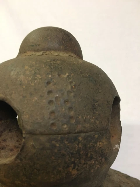 Antique Folk Art Horse Weight Wood Iron 4