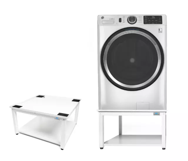 EZ Laundry Universal White Pedestal 28” Wide for LG Samsung GE Washer Dryer