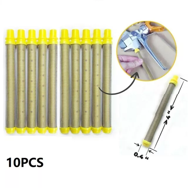 304 Stainless Steel  Airless Spray Pencil Filter - Yellow 100 Mesh Tritech 2