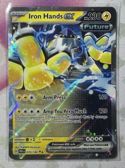 Pokémon TCG Iron Hands EX Paradox Rift 070/182 Holo Double Rare